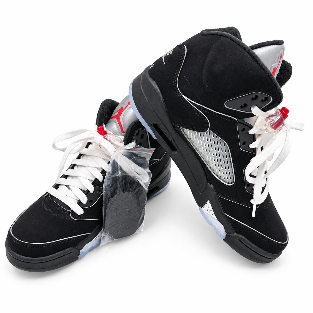 Jordan 5 stacked side view on bright white