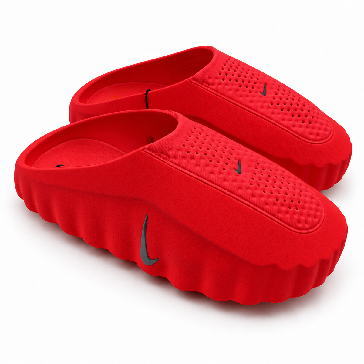 Nike Mind 001 Solar Red slides on a white background
