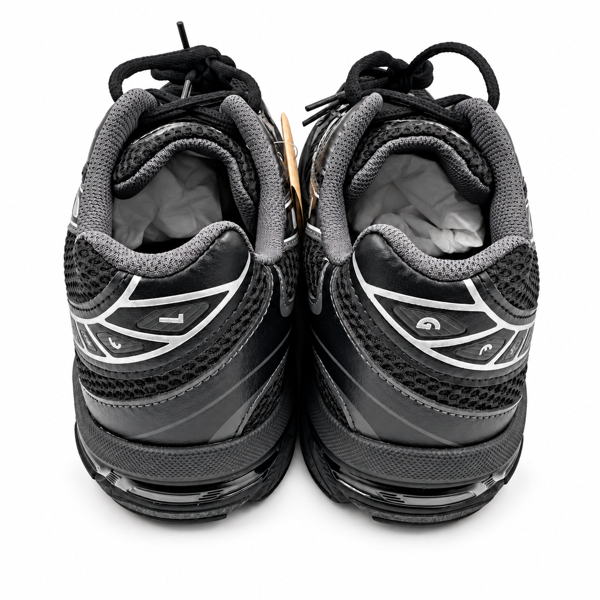 ASICS GEL-1130 Black/Pure Silver — Back view