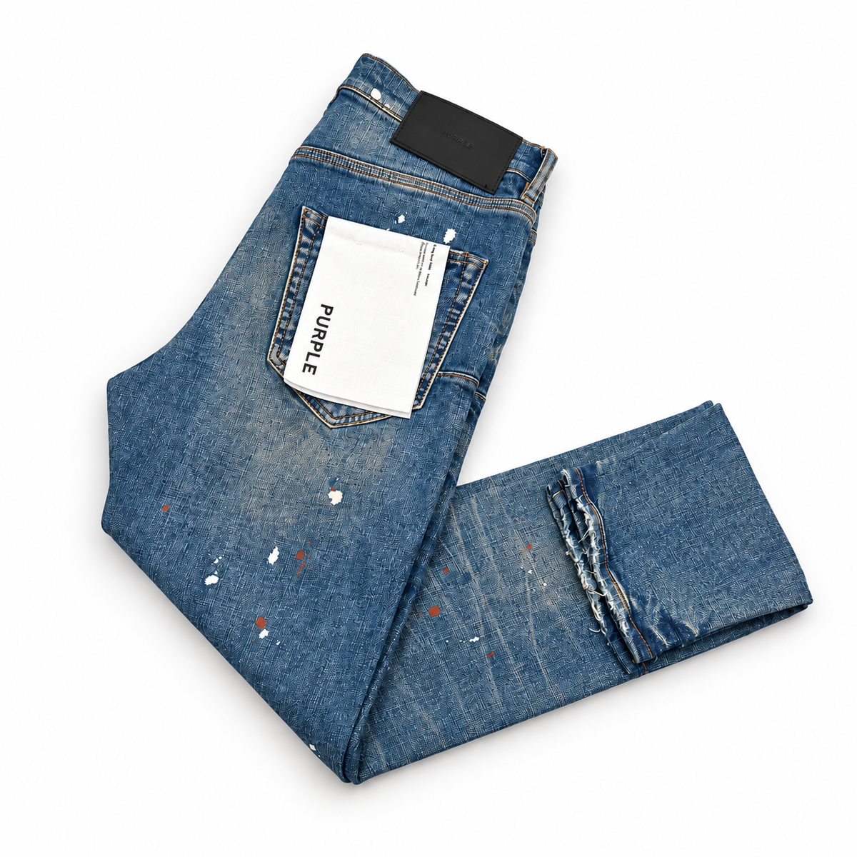 Purple Brand Indigo Paint Repair jeans back view