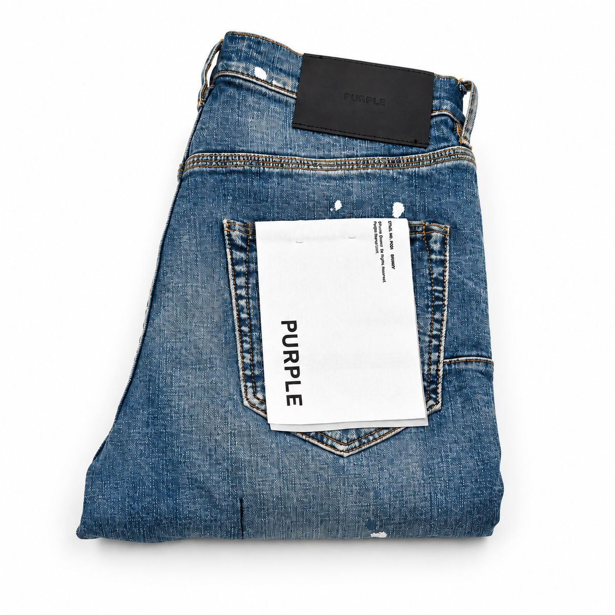 Purple Brand jeans pocket and logo detail
